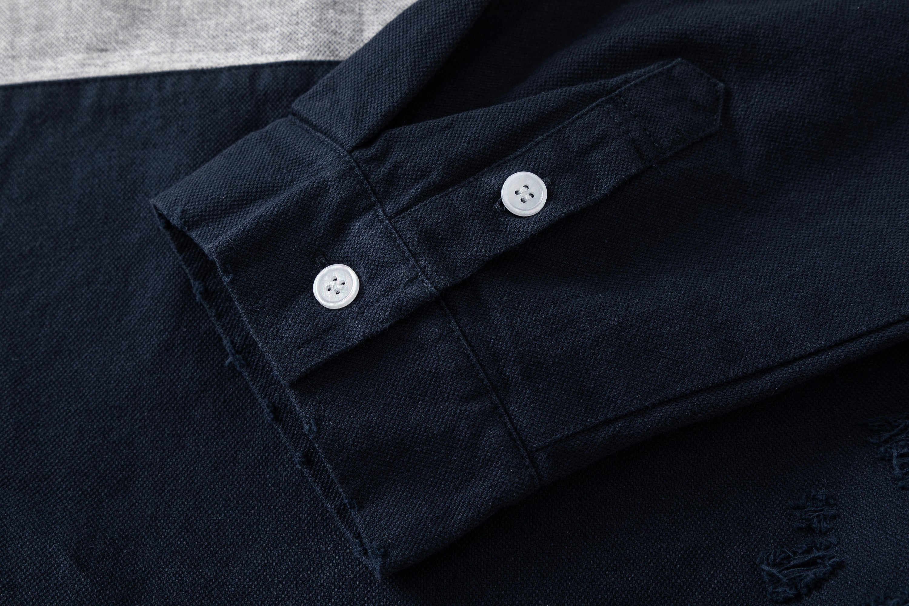 PROJECT G/R Striped Distressed Rugby Polo Shirt