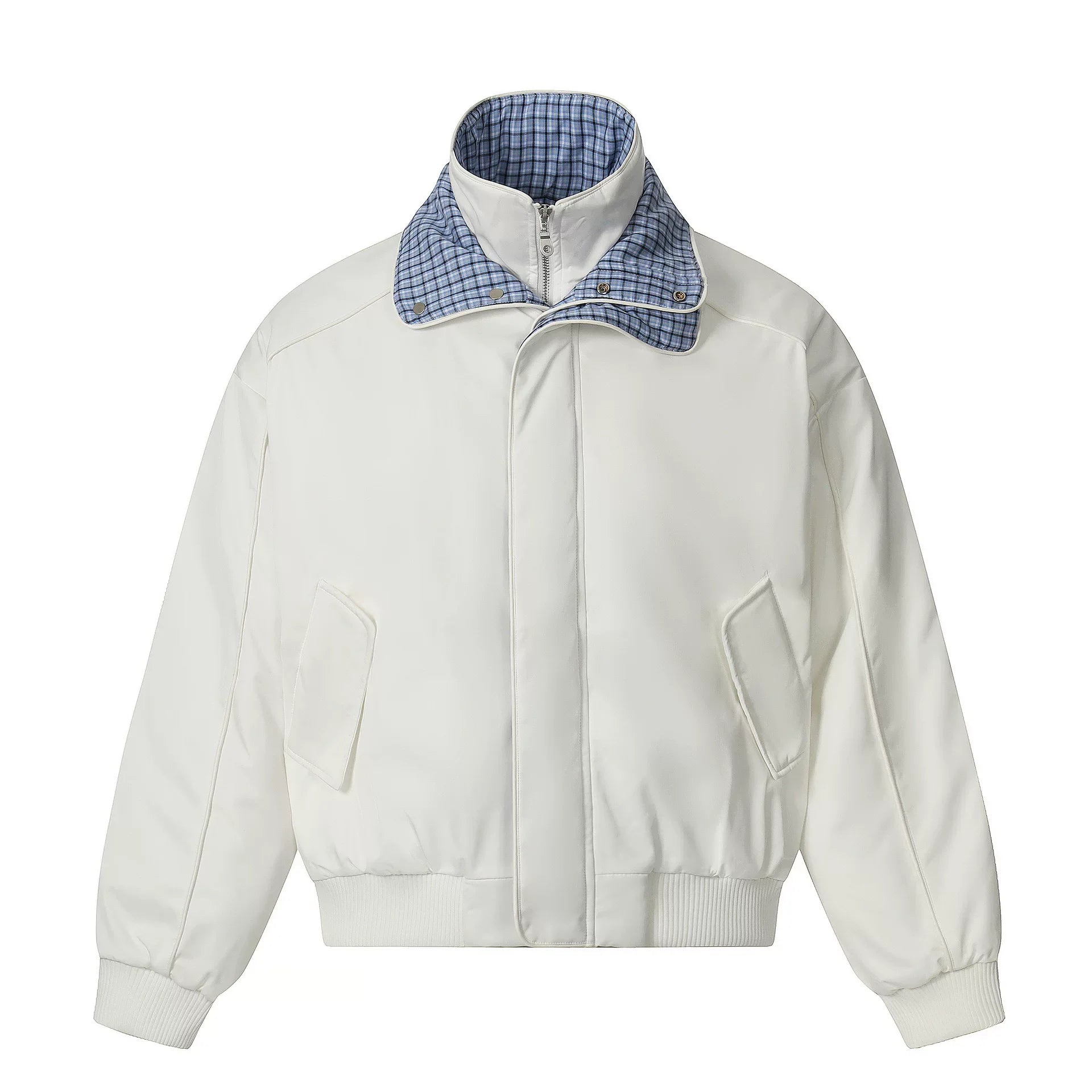 NOAH MARS Old Money Pattern Splicing Loose Warm Short Cotton Coat for Men