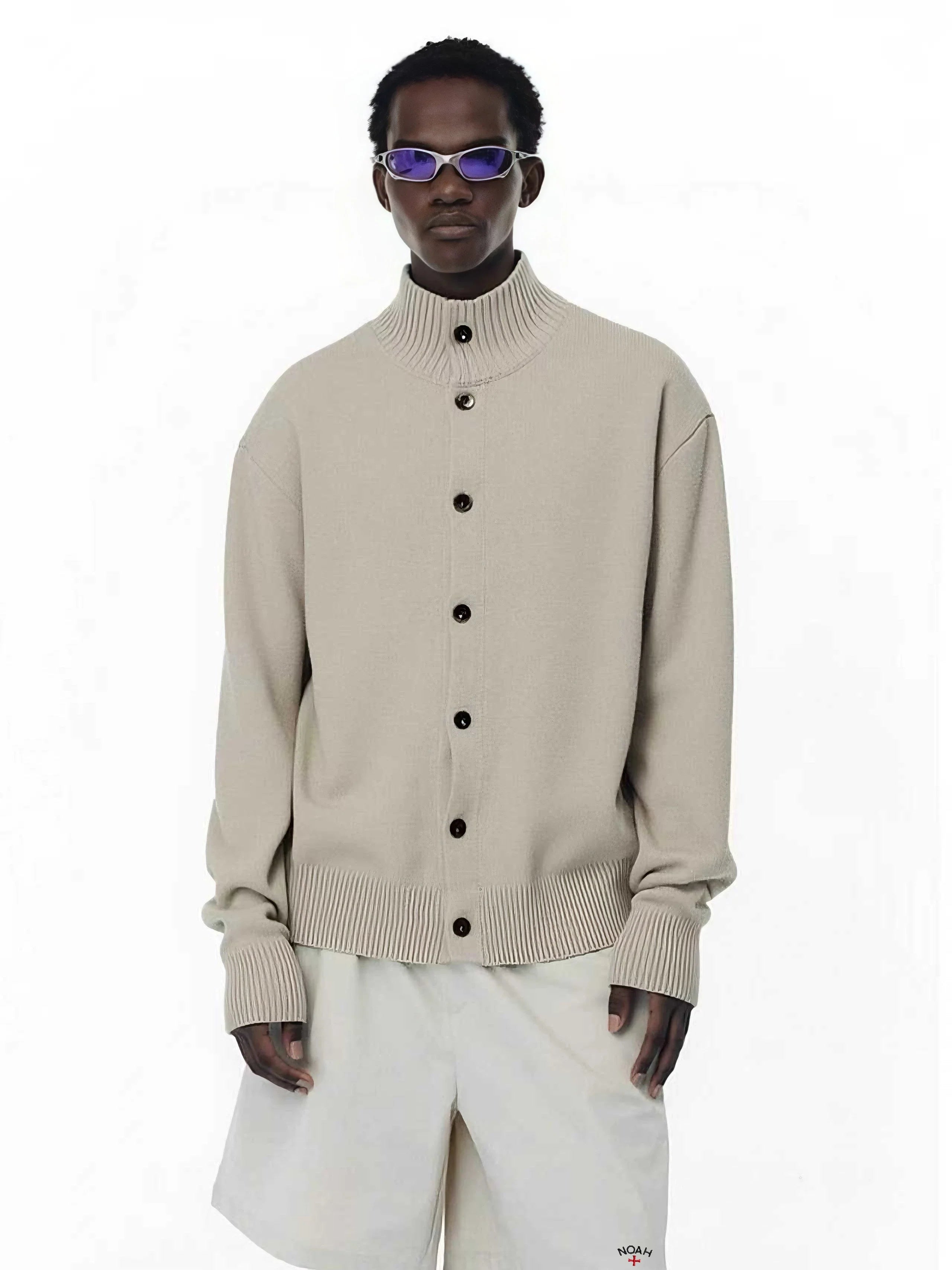 NOAH MARS Vintage Button Knit Cardigan Men Warm Autumn Winter Jacket