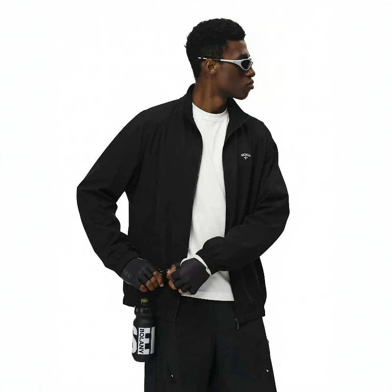 NOAH MARS Thin Stand Collar Woven Jacket Men Outdoor Hiking Coat