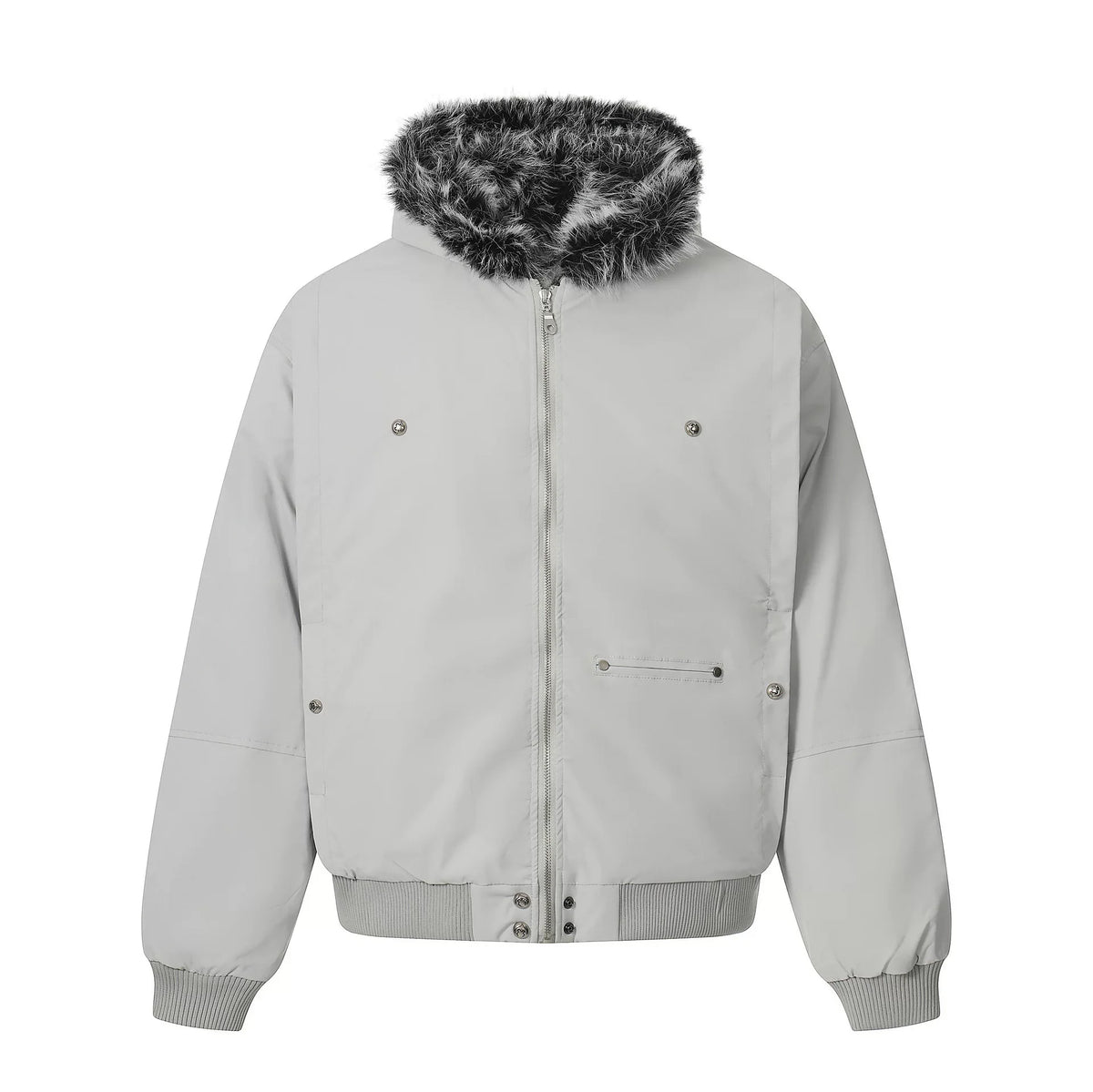NOAH MARS Mountain Print Velvet Lined Hooded Cotton Jacket Men Old Money Winter Coat